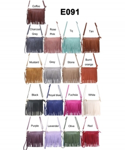 Both Side Fringed Bohemian Wristlet Crossbody E091